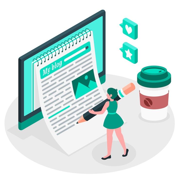Blogging illustration concept 114360 851